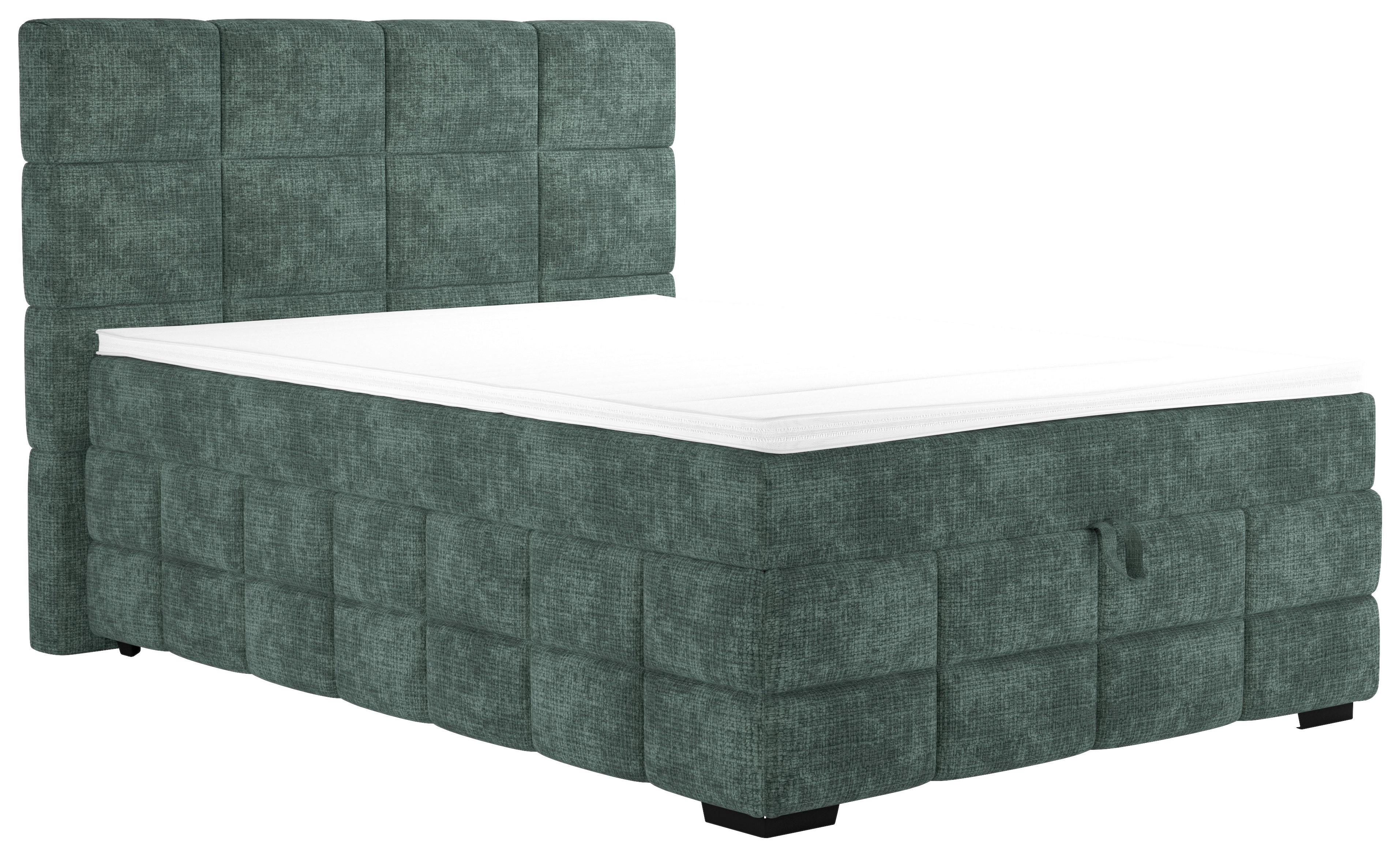 Polsterbett Vega Grün, Lf: 140 X 200 Cm