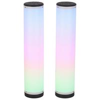 Led-tischlampe Mavi Dimmbar Schwarz/weiß Mit Farbwechsler - Schwarz/Weiß, MODERN, Kunststoff (6,4/31cm) - Luca Bessoni