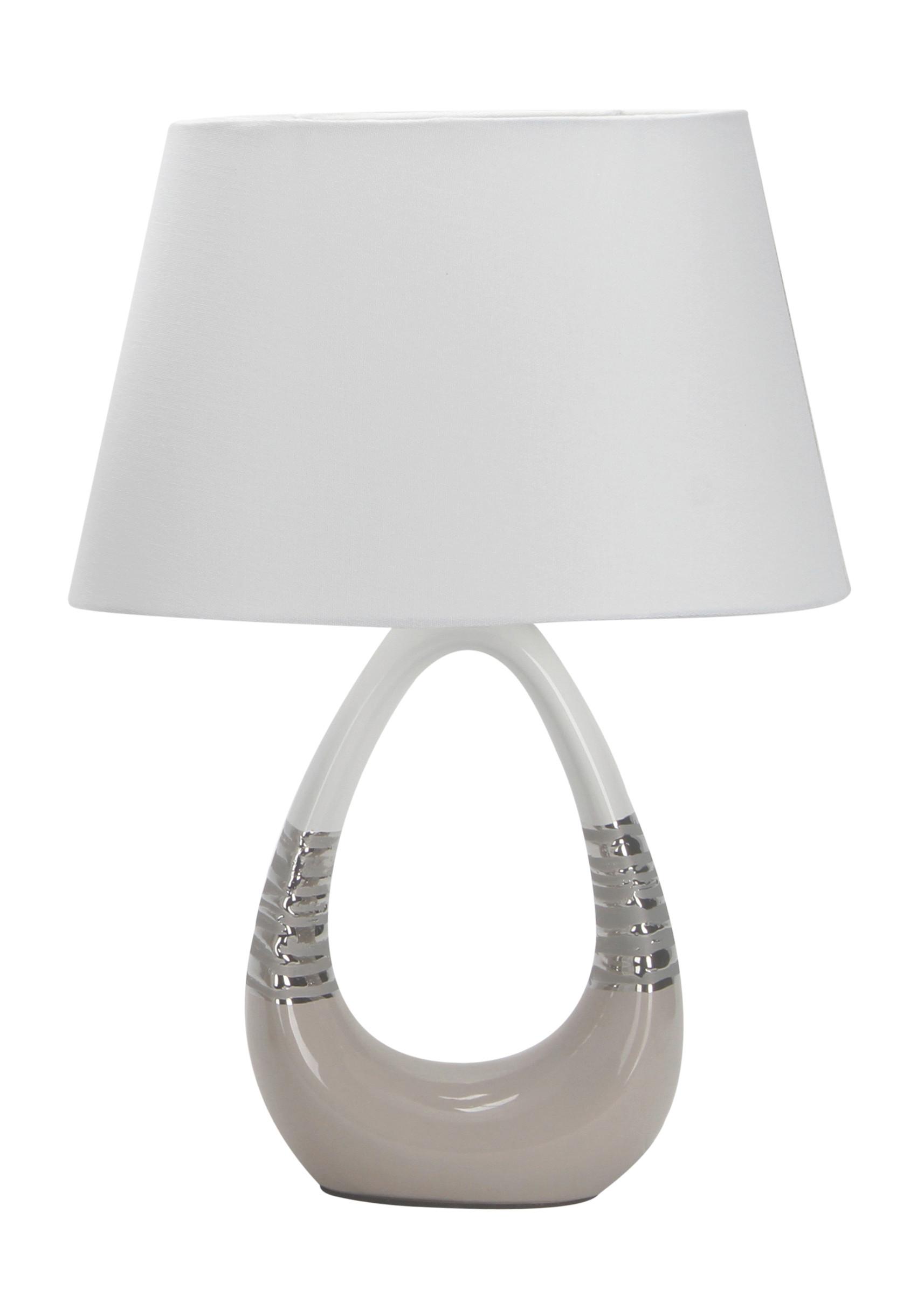 Tischleuchte 41-79954 - Beige, Design, Keramik/Textil (20/31/44cm)