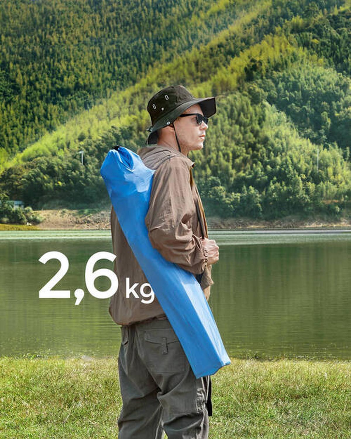 Campingsessel 2-tlg. Set, Inkl. Tragetasche, B: 86 Cm - Blau/Silberfarben, Basics, Textil/Metall (86/97/54cm) - Modante