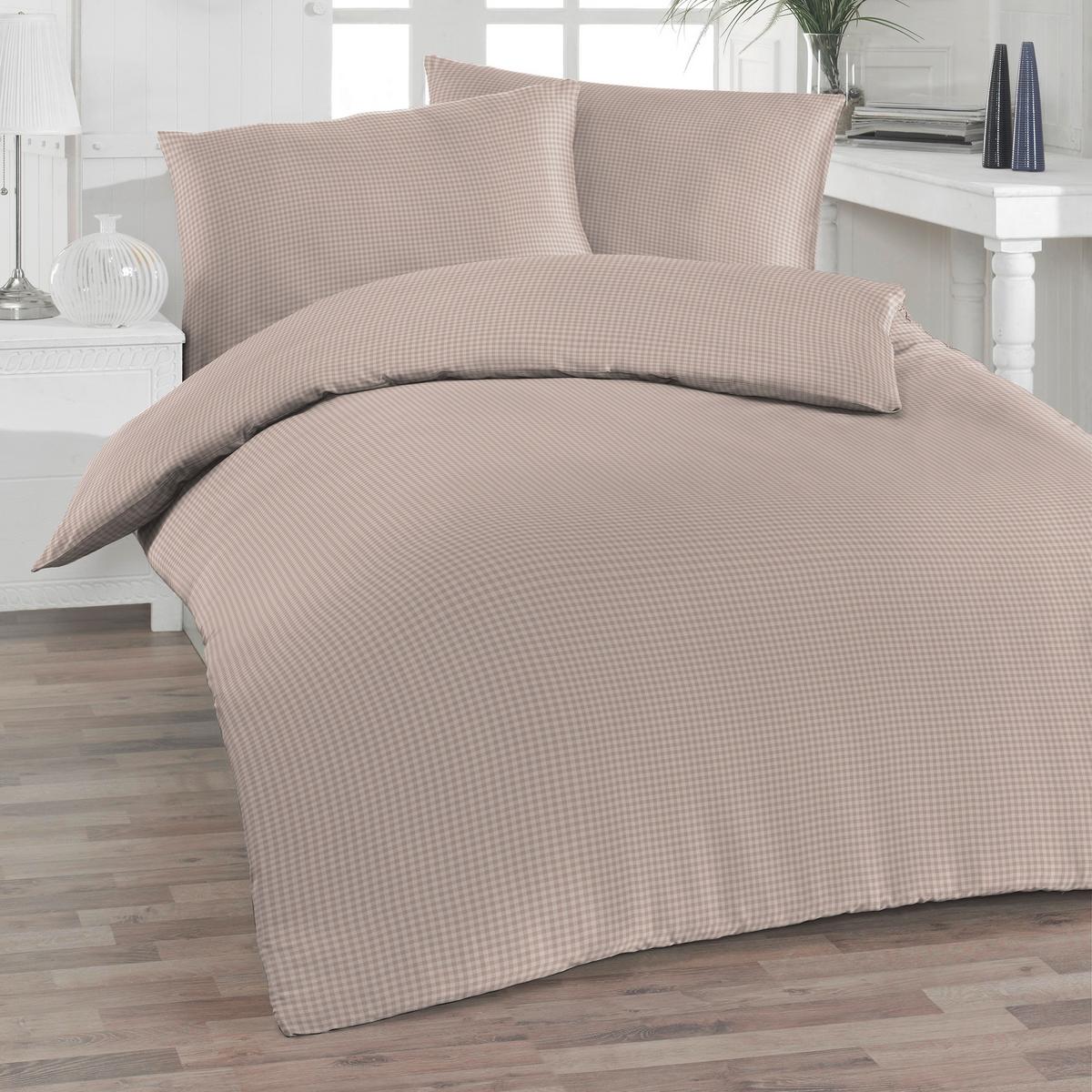 POSTEĽNÁ BIELIZEŇ S41.005.KARO FIVE LEINEN - béžová, Basics, textil (140/200cm) - Florella