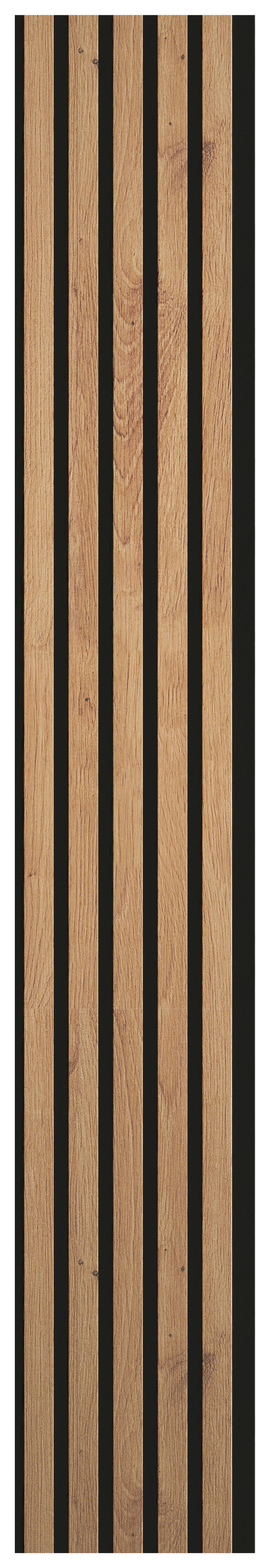 Nástěnný panel Anna vr.ukončovacej lišty, 4ks/sada - dub artisan, Moderní, kompozitní dřevo (74,4/119/1,2cm) - Based