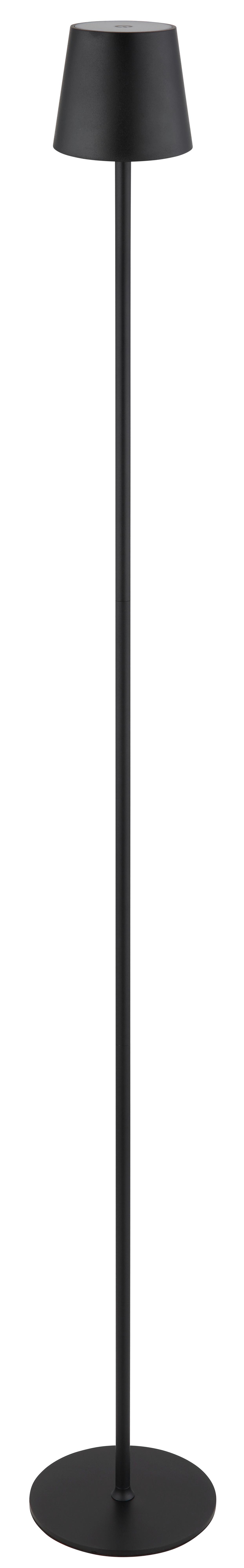Akku-Stehleuchte 58438sg - Opal/Schwarz, Basics, Kunststoff/Textil (16/120cm) - Globo