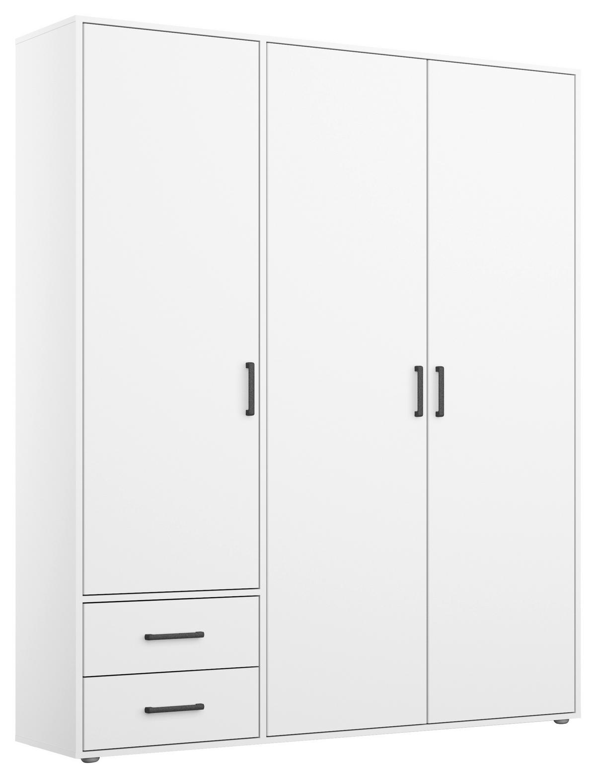 Drehtürenschrank Mit Schubladen 140 Cm Weiß - Weiß, MODERN, Holzwerkstoff (140/194/53cm) - Rauch Möbel