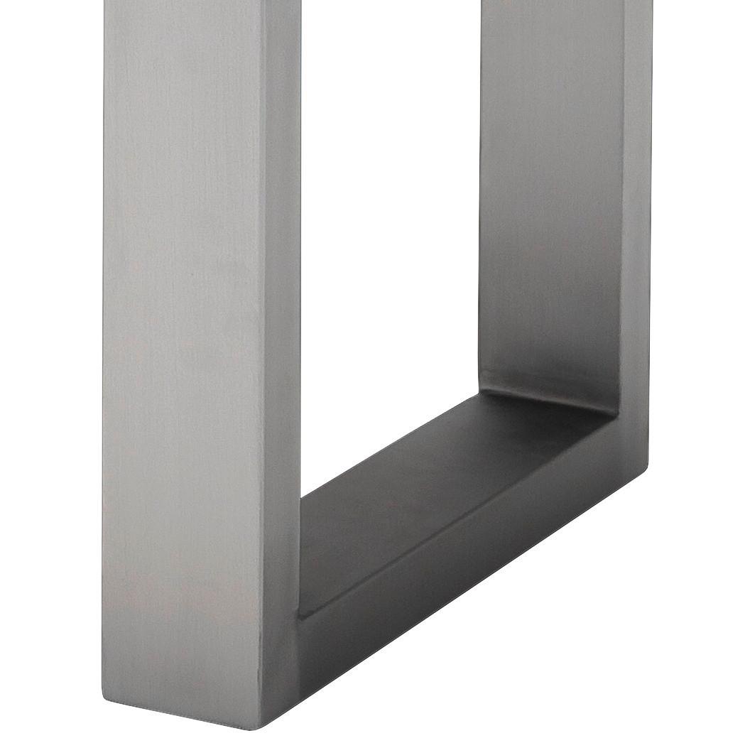 Couchtisch Holz mit Massiver Tischplatte Cartagena, Akazie - Edelstahlfarben/Grau, MODERN, Holz/Metall (75/45/75cm)