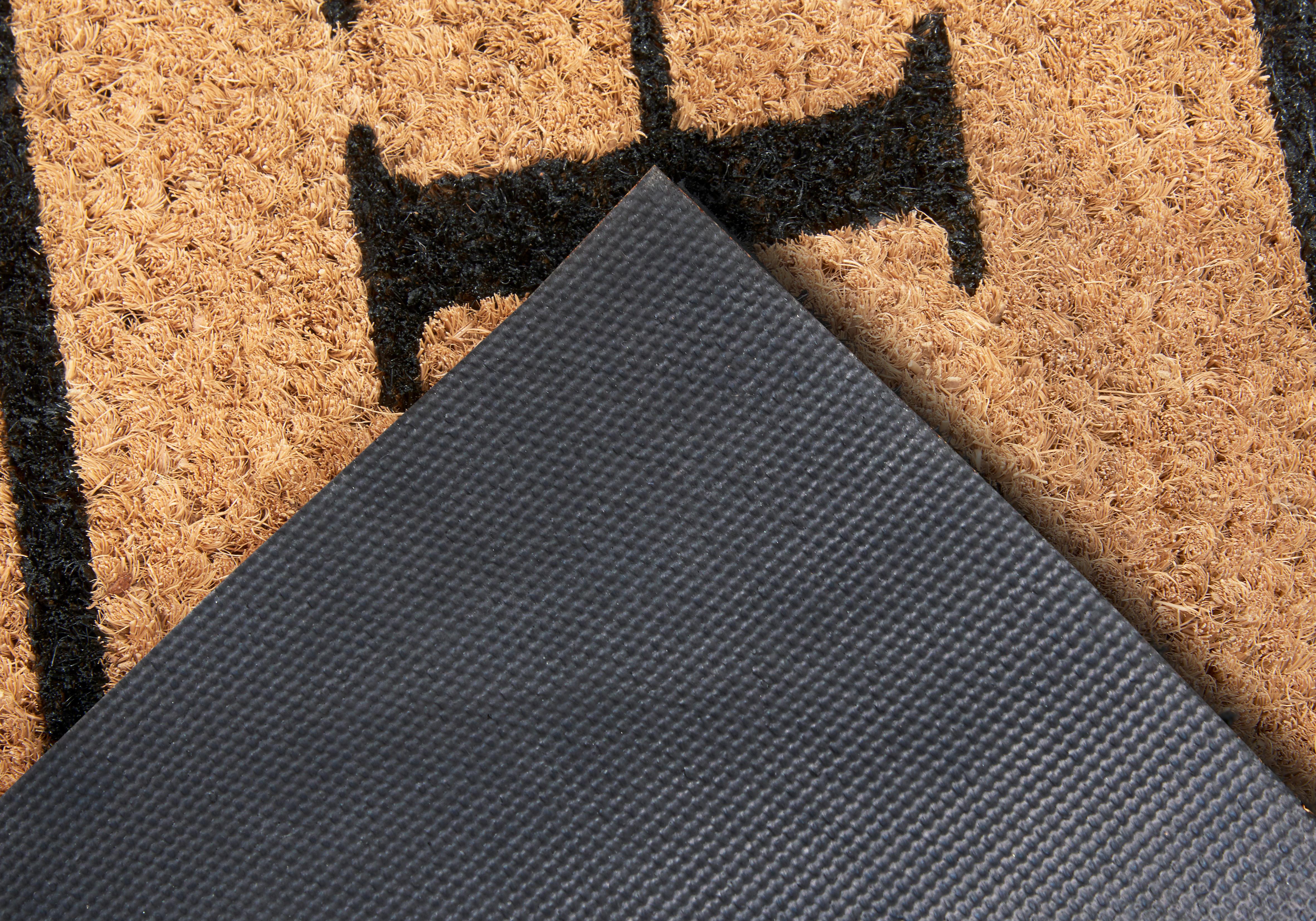 Kokosmatte Mix Mats Widehomeborder 27x70 - Hellbraun/Schwarz, Basics, Naturmaterialien (27/70cm) - Hanse Home