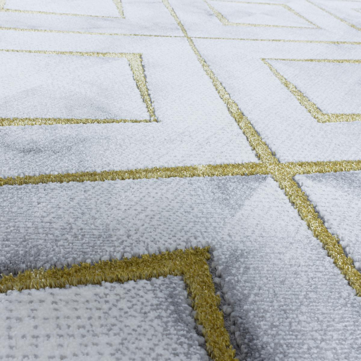 Tkaný koberec 140x200cm, zlatá - zlatá, Design, textil (140/200cm)