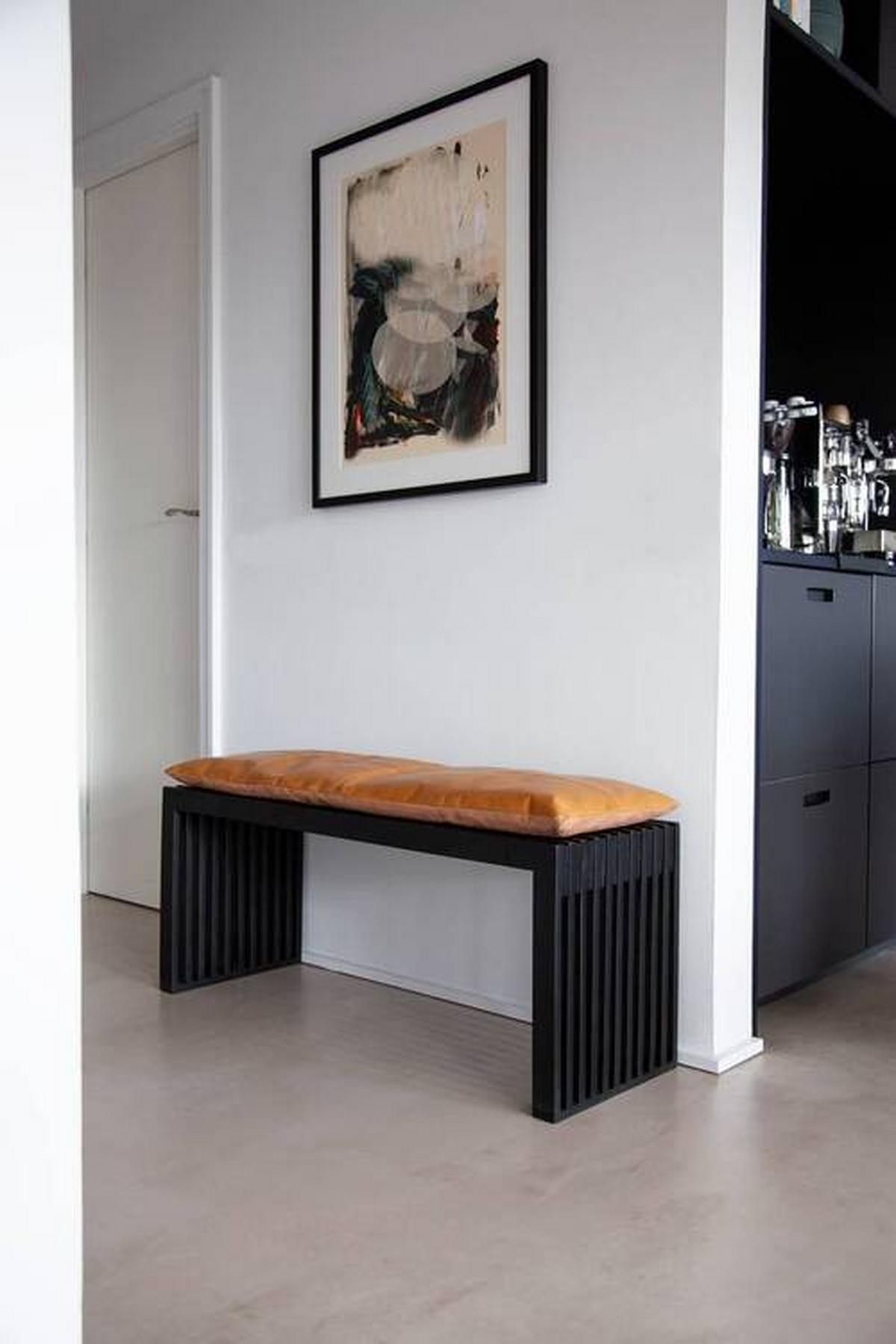 Bankauflage Lederkissen Braun B: 104 Cm - Braun, Design, Leder (104/3/35cm) - MID.YOU