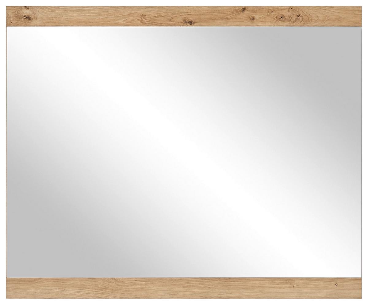 Wandspiegel Milan 85x70 Cm Rahmen Eiche Artisan Dekor - Eiche Artisan, Natur, Glas/Holzwerkstoff (85/70/2cm) - MID.YOU