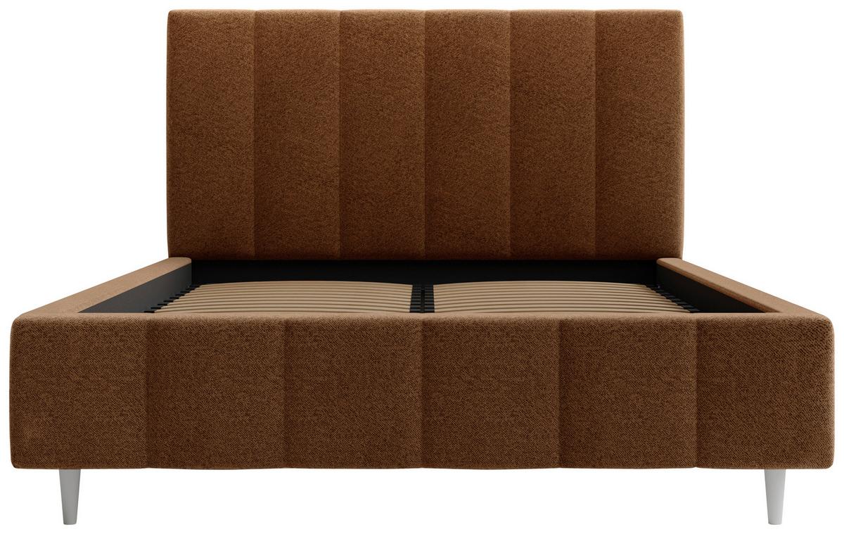Polsterbett Talera Loft braun 140x200 cm - Buchefarben/Schwarz, KONVENTIONELL, Holz/Textil (140/200cm)