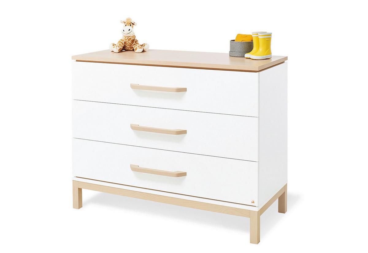 Babyzimmer 090061b Light - Ahornfarben/Weiß, Design, Holzwerkstoff - Pinolino