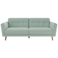 3-sitzer-sofa + Schlaffunktion Helsinki Webstoff Mintgrün - Mintgrün, MODERN, Textil (220,5/88/80,5cm) - MID.YOU