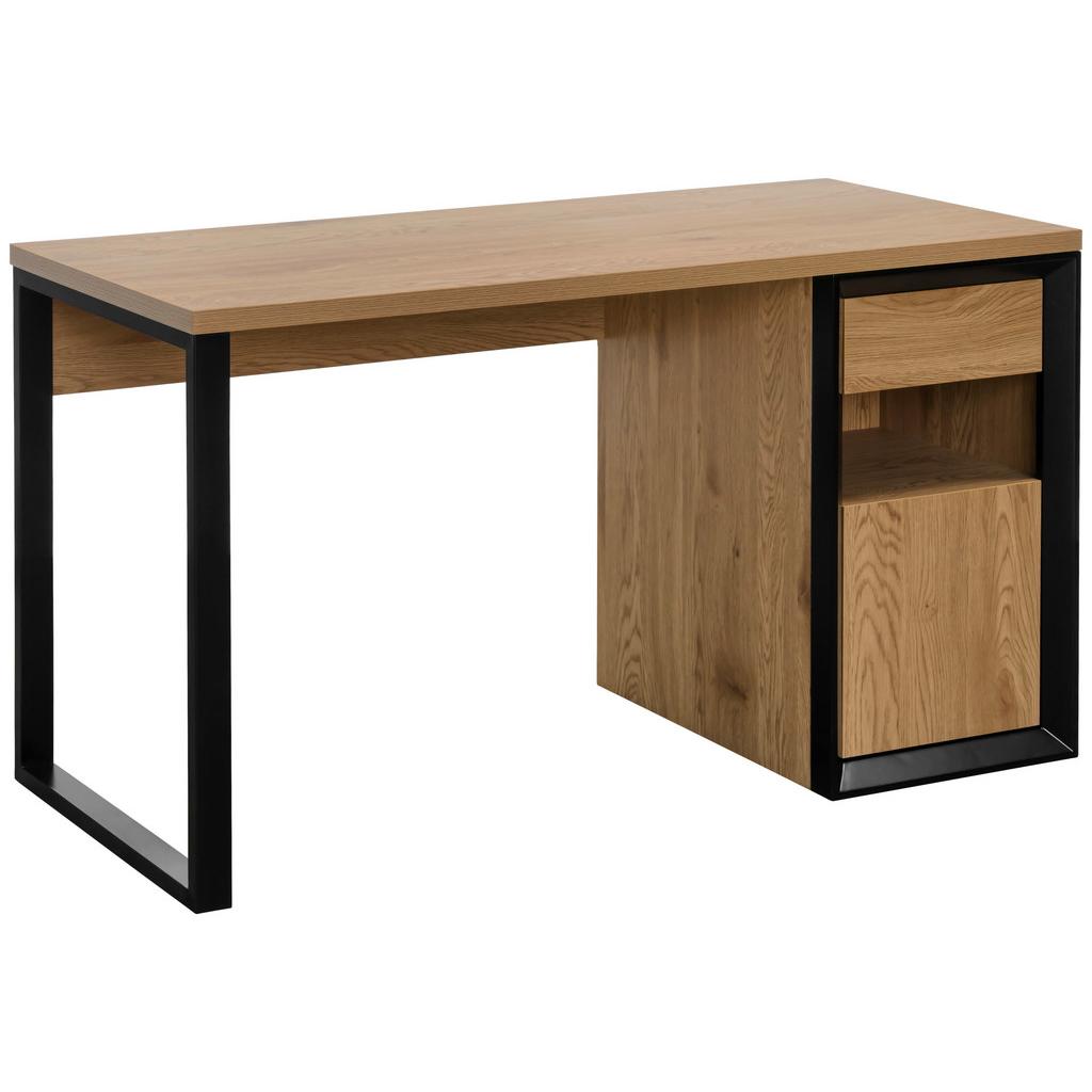Schreibtisch Pluto Schwarz/Eichefarben L: 140 cm
