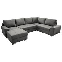 Wohnlandschaft mit Schlaffunktion Sinja - Chromfarben/Anthrazit, KONVENTIONELL, Textil (156/292/218cm) - Livetastic