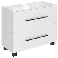 Waschbeckenunterschrank Mit Soft-Close Luzern B: 70 Cm - Schwarz/Weiß, KONVENTIONELL, Holzwerkstoff (70/54/35cm) - Held