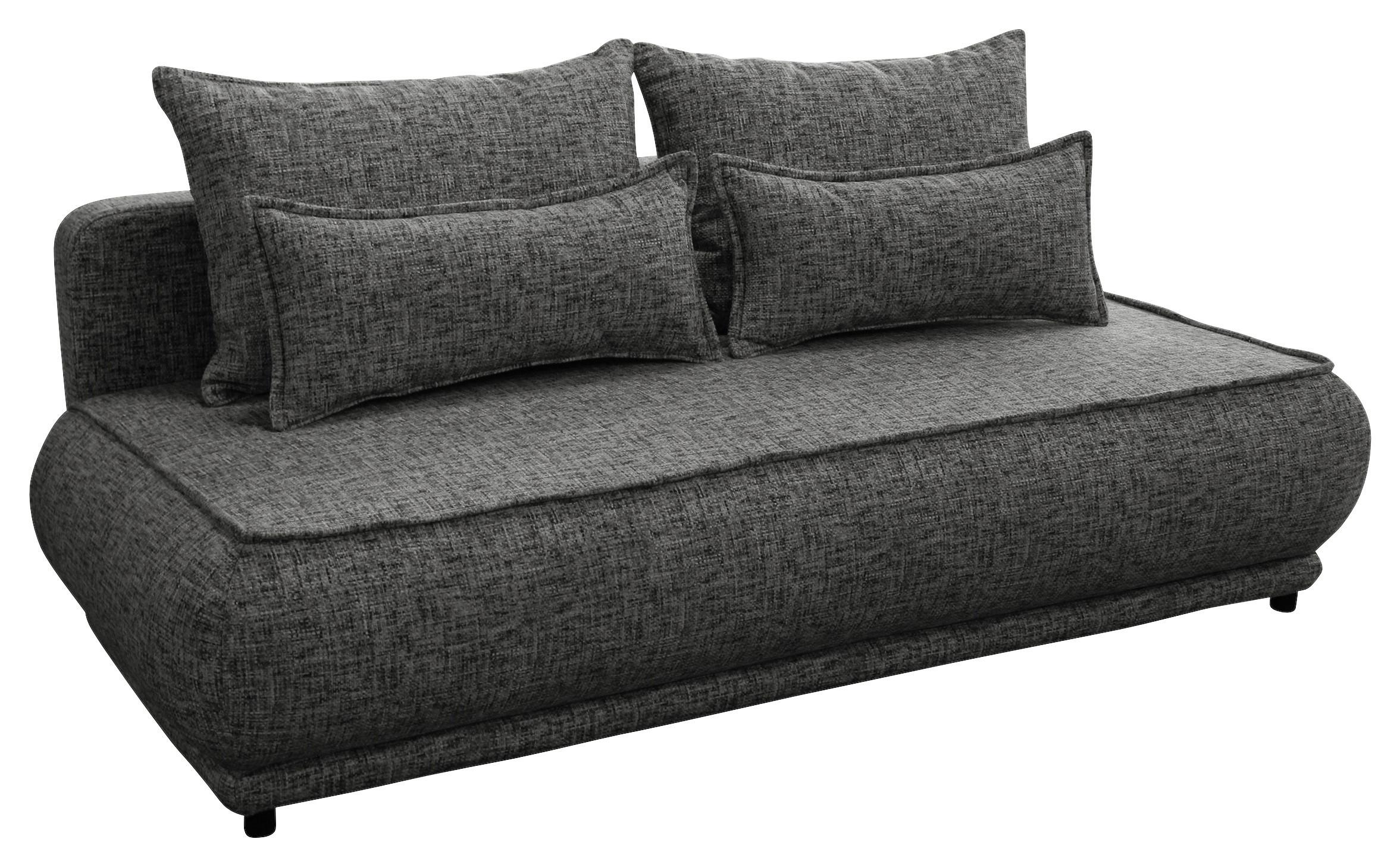 Schlafsofa Paros Grau B: 214 cm - Beige/Schwarz, Design, Textil (214/96/105cm) - MID.YOU