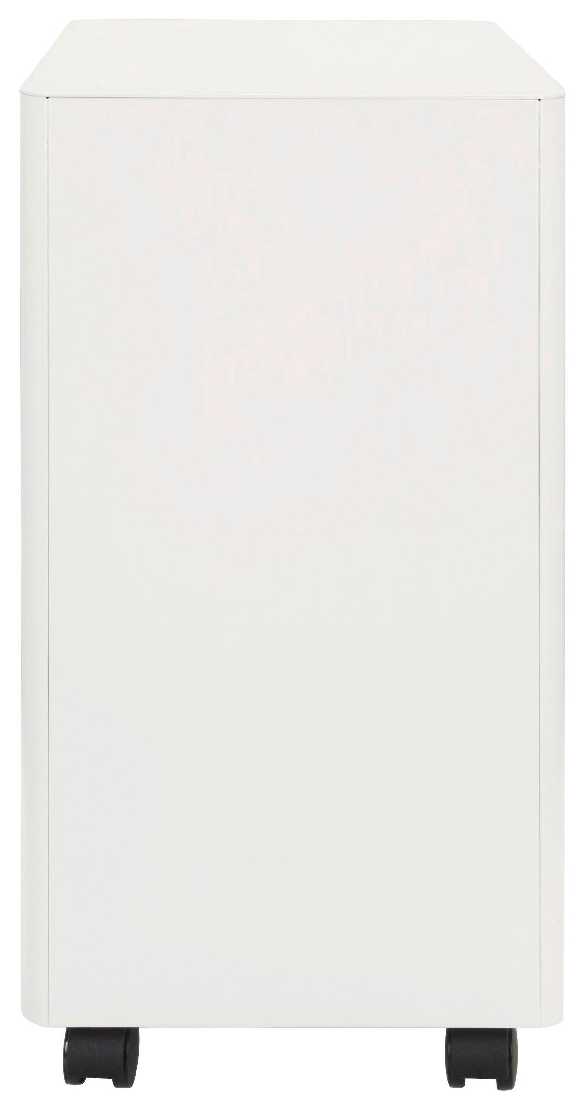 Rollcontainer Metall Grau/weiß Color I 30x59x50 Cm - Weiß/Grau, MODERN, Kunststoff/Metall (30/59/50cm) - MID.YOU