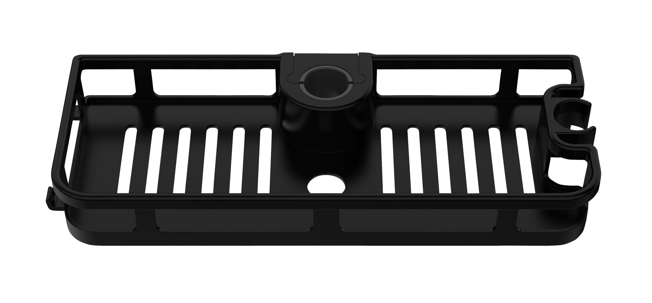 Duschkorb Liberta Schwarz 25491100 - Schwarz, MODERN, Kunststoff (28,5/4/11,5cm) - Wenko
