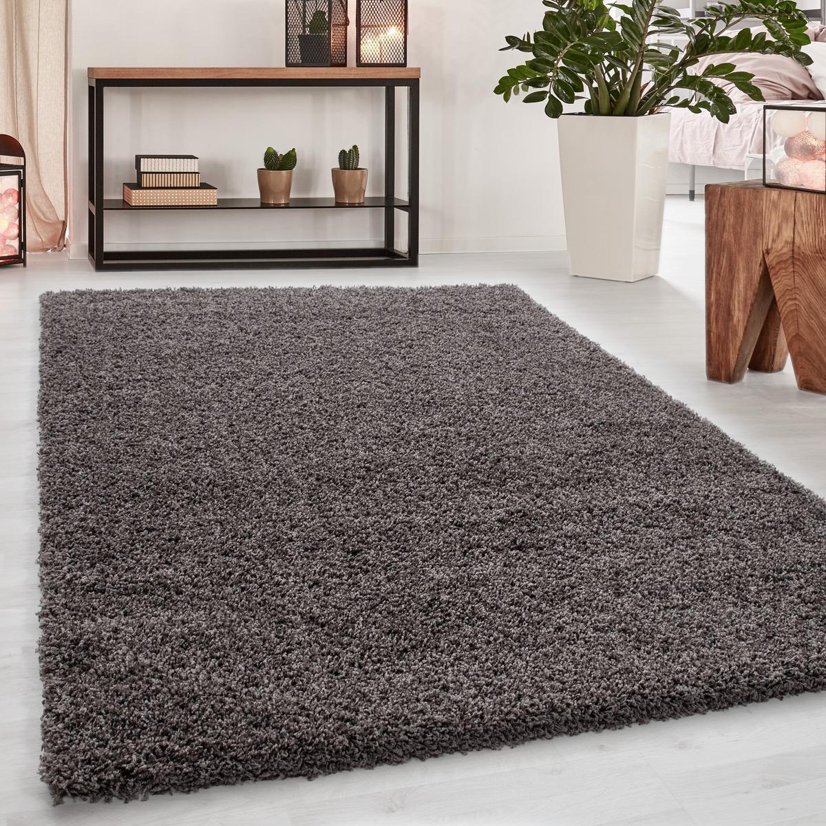 Hochflor Teppich Taupe Dream 80x150 cm - Taupe, KONVENTIONELL, Textil (80/150cm)