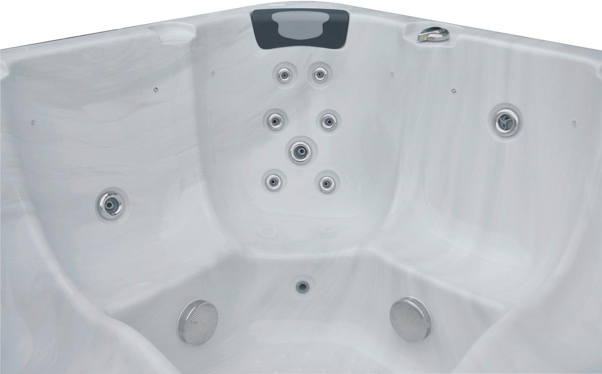 Whirlpool Acryl Capri 216x92x216 cm - Weiß/Grau, Design, Holz/Kunststoff (216/92/216cm)