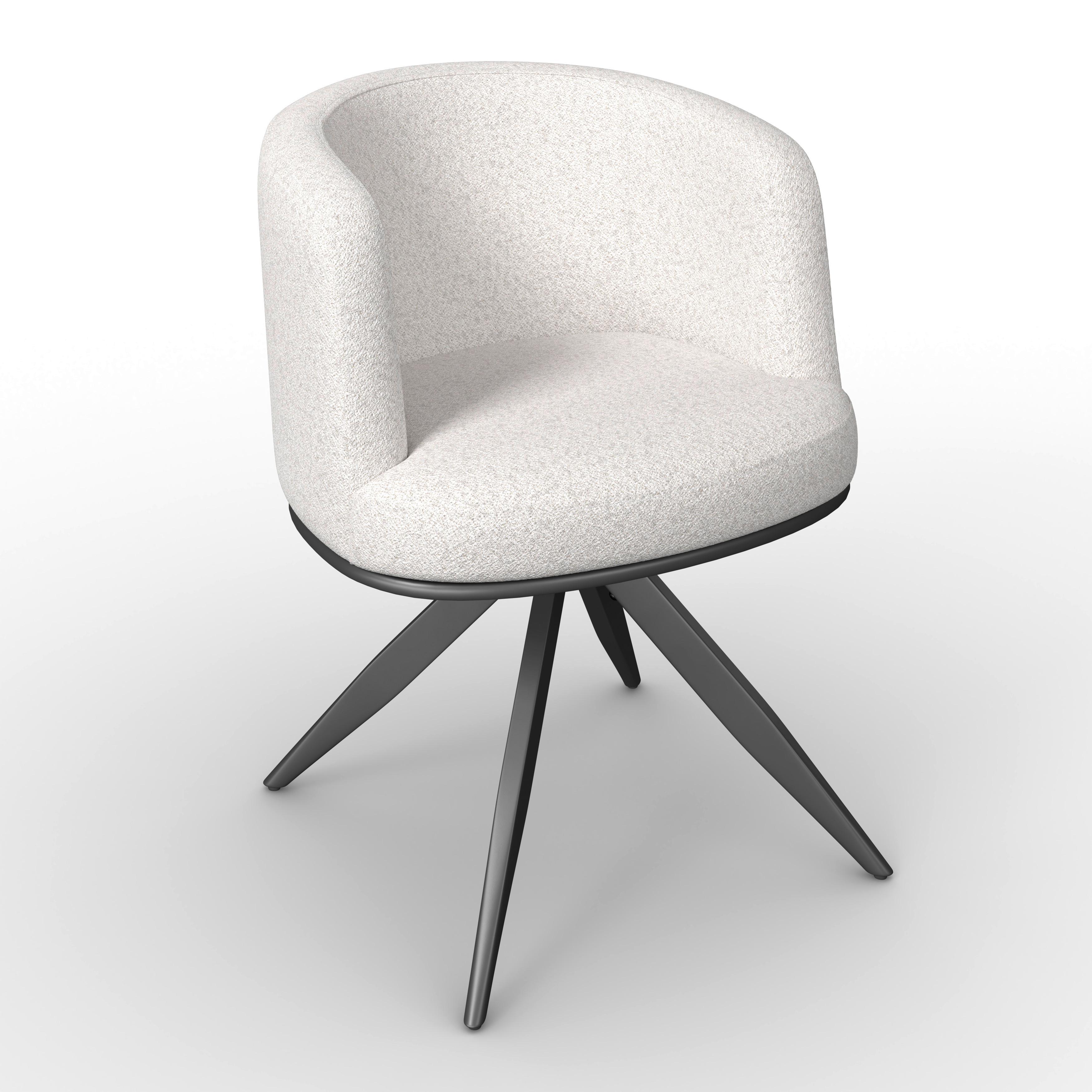 STOLIČKA S PODRÚČKAMI NELA - čierna/sivá, Modern, kov/drevo (62/77/62cm) - Bessagi Home