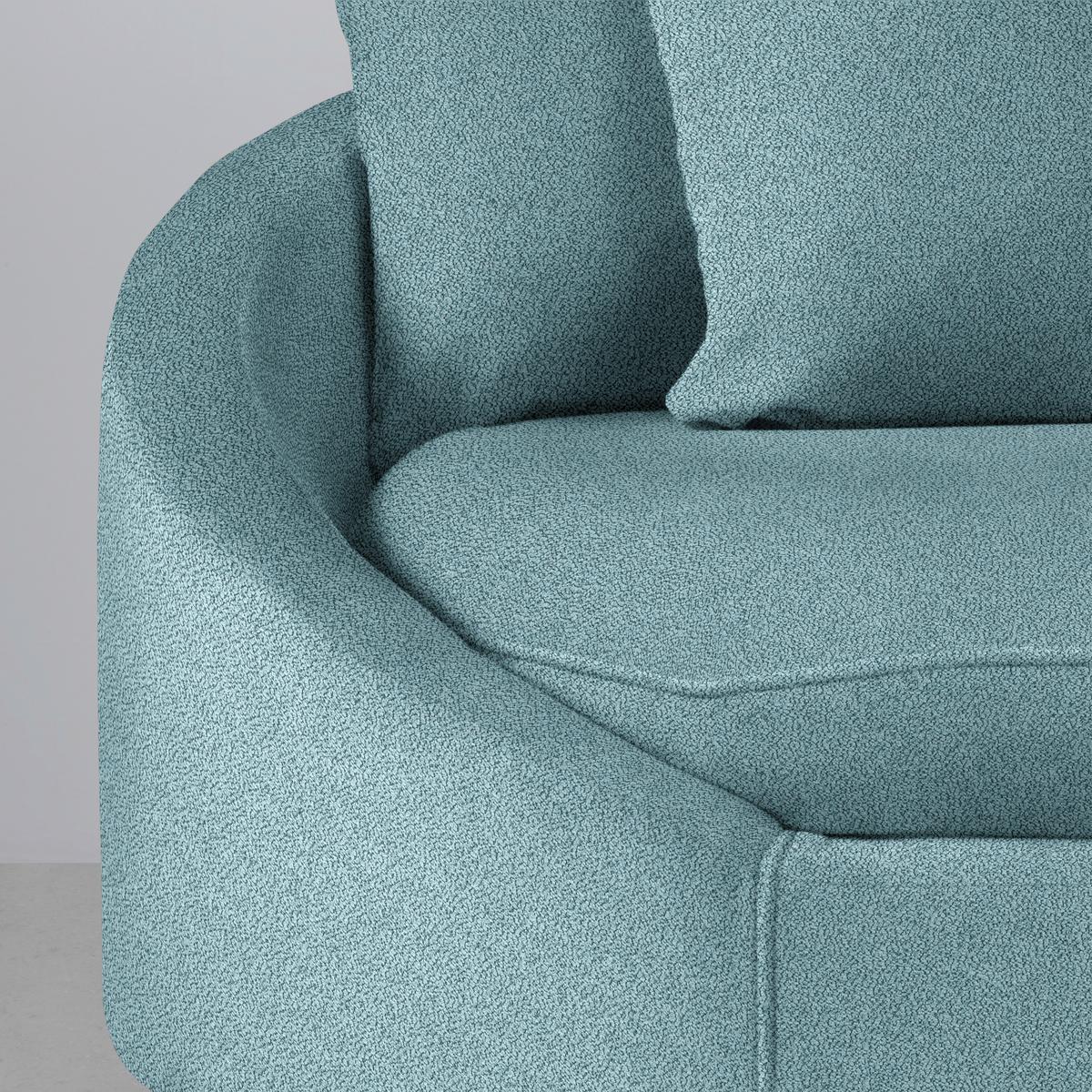 Rohová sedačka AXEL, pravá, modrá žinylka - modrá/černá, Moderní, kov/textil (291/250cm) - Mömax
