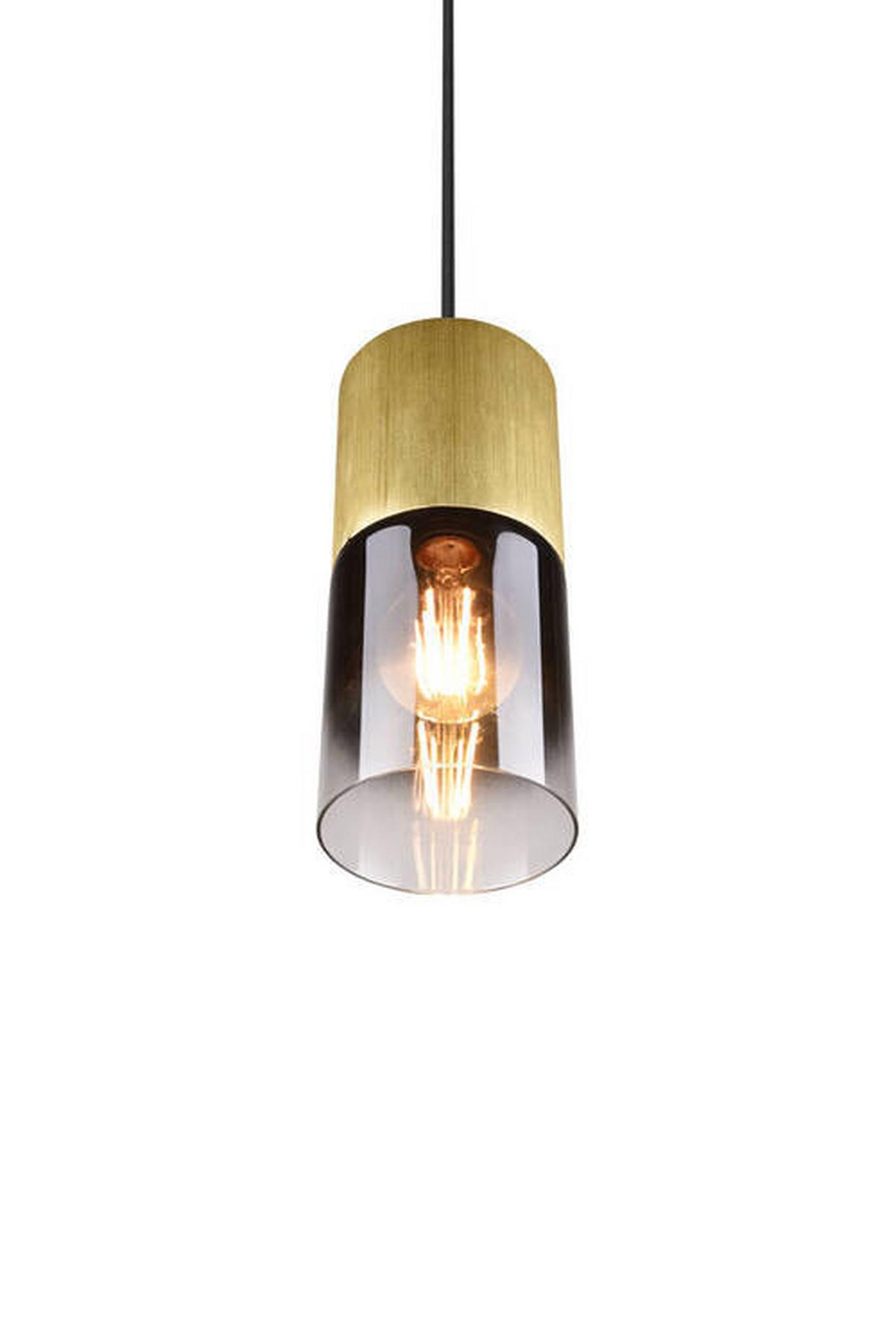 Hängeleuchte 310600154 Robin - Anthrazit/Messingfarben, Design, Glas/Metall (10/150cm) - Trio Leuchten