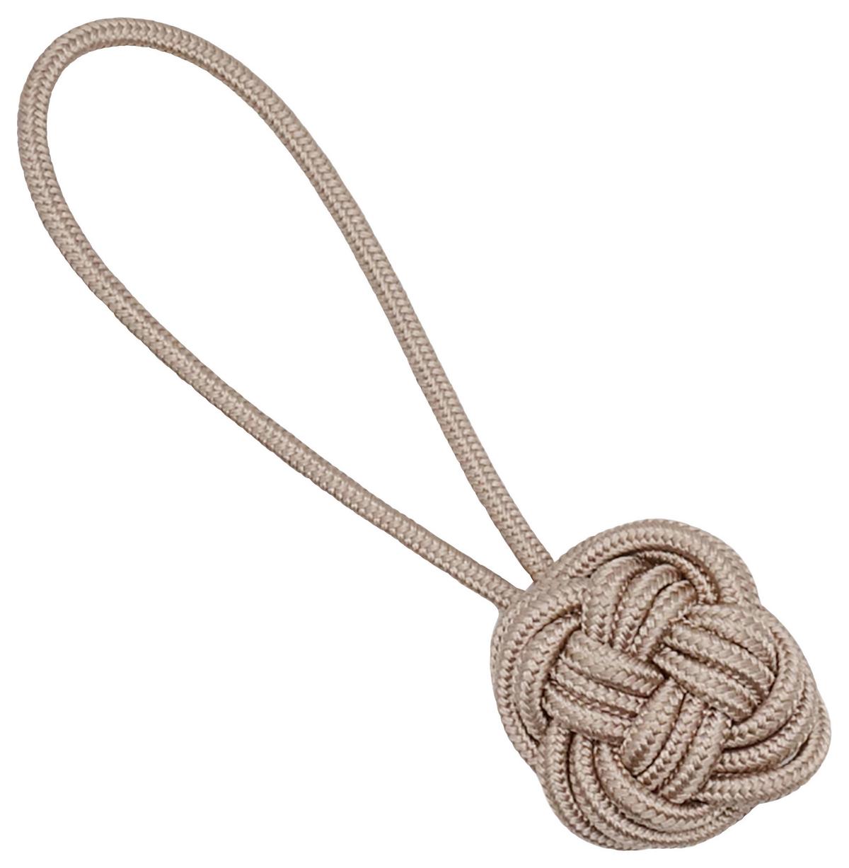 Raffhalter Knot - Naturfarben, MODERN, Holz/Textil (5,5cm) - Luca Bessoni