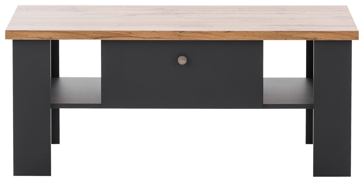 Couchtisch Catania Anthrazit/Eiche Wotan B:110 cm - Anthrazit/Eiche Wotan, Design, Holzwerkstoff (110/45/70cm) - MID.YOU