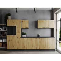 Küchenleerblock Oliver Artisan Dekor B: 310 cm - Eiche Artisan/Grau, Design, Holzwerkstoff (310cm) - Respekta