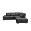 Ecksofa Dalida Anthrazit S: 280x254 Cm - Chromfarben/Anthrazit, Design, Textil (280/254cm) - Livetastic