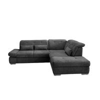 Ecksofa Dalida Anthrazit S: 280x254 Cm - Chromfarben/Anthrazit, Design, Textil (280/254cm) - Livetastic