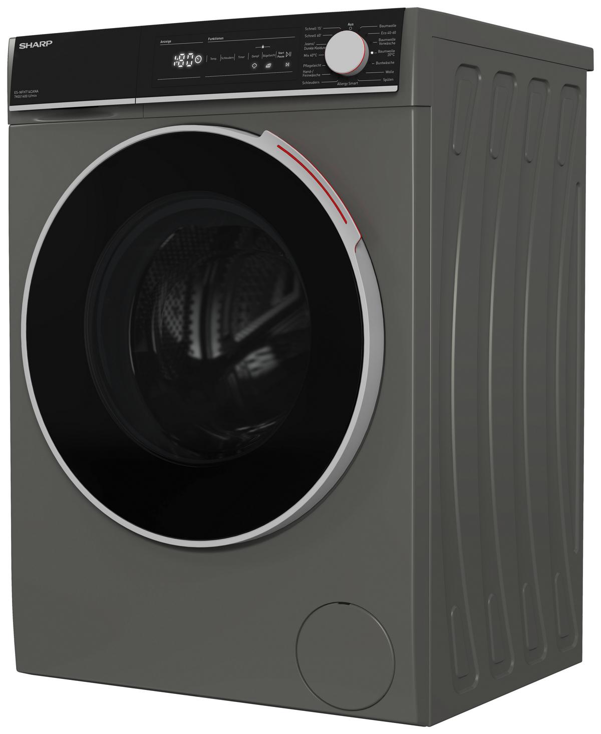 Waschmaschine Es-Nfh714cana 7 Kg 1400 U/Min - Grau, Basics (59,7/84,5/52,7cm) - Sharp