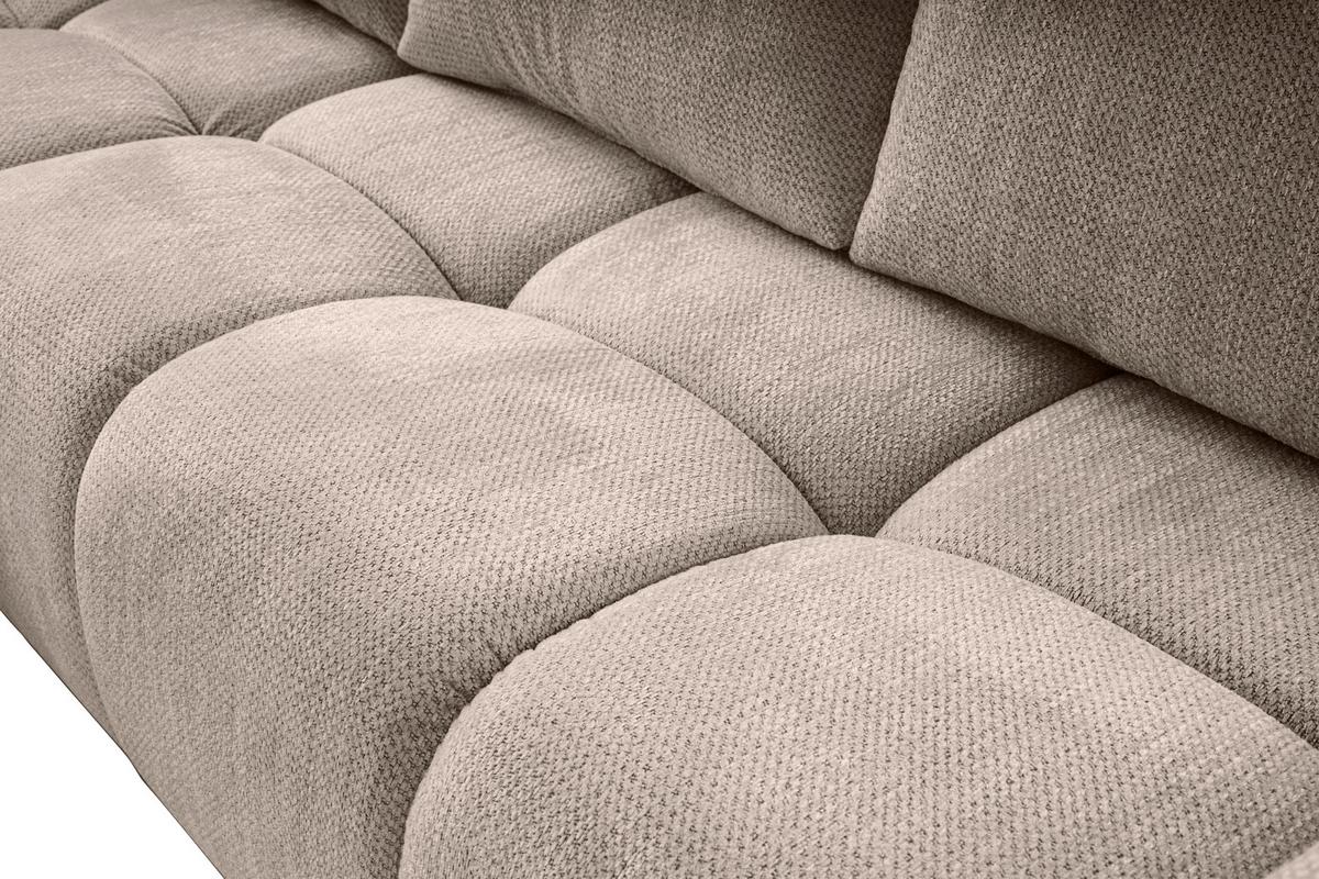 Ecksofa Taremi, Beige S: 173x299 cm - Beige/Schwarz, Design, Textil (173/299cm) - Stylife