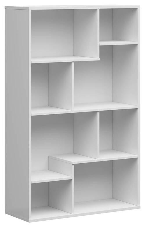 Regal Tetrix Bookshelf - Weiß Hochglanz/Weiß, Design, Holzwerkstoff (87,5/140/33,5cm)