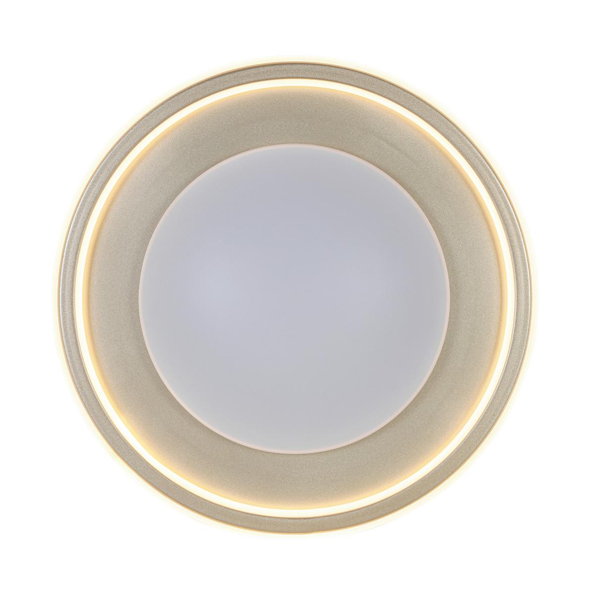 LED-Deckenleuchte Charlin - Champagner/Weiß, Basics, Kunststoff/Metall (40/7cm) - Luca Bessoni