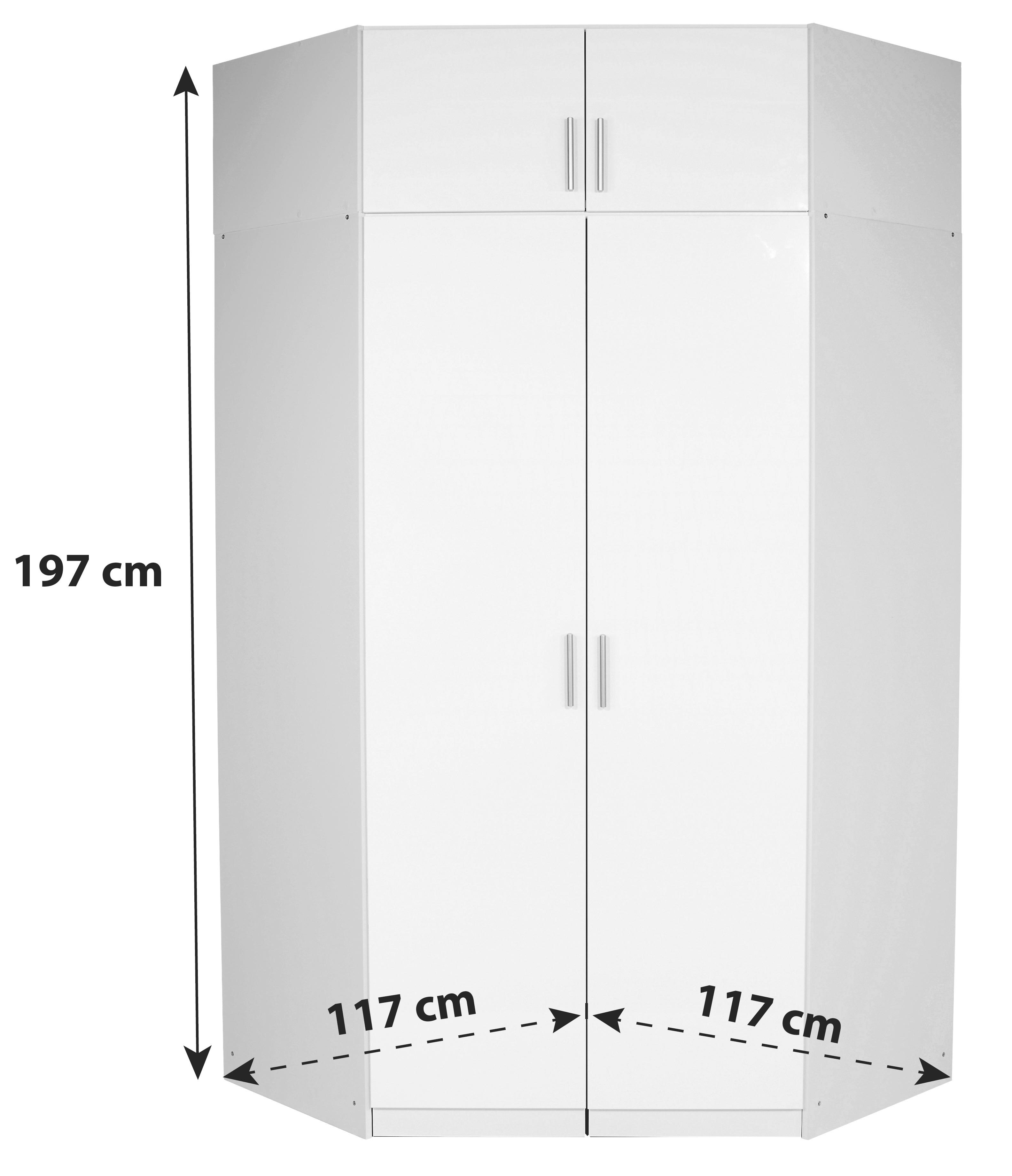 Eckkleiderschrank Celle in Weiß » günstig kaufen