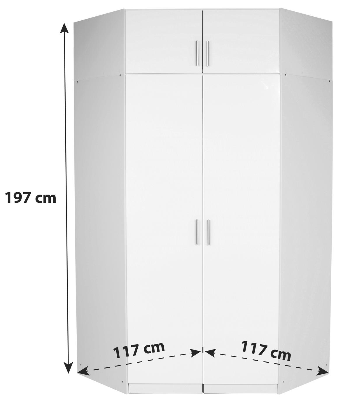 Eckkleiderschrank günstig kaufen » Weiß in Celle