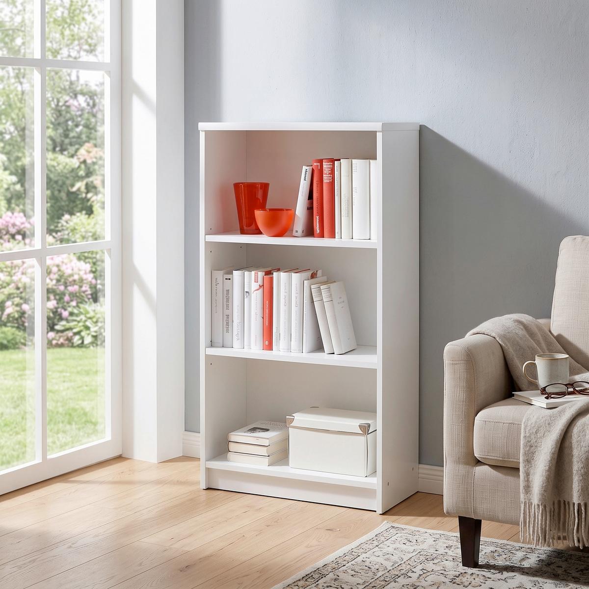 Regal Lilly B: 60 cm Weiß - KONVENTIONELL (60/106/28cm) - Carryhome