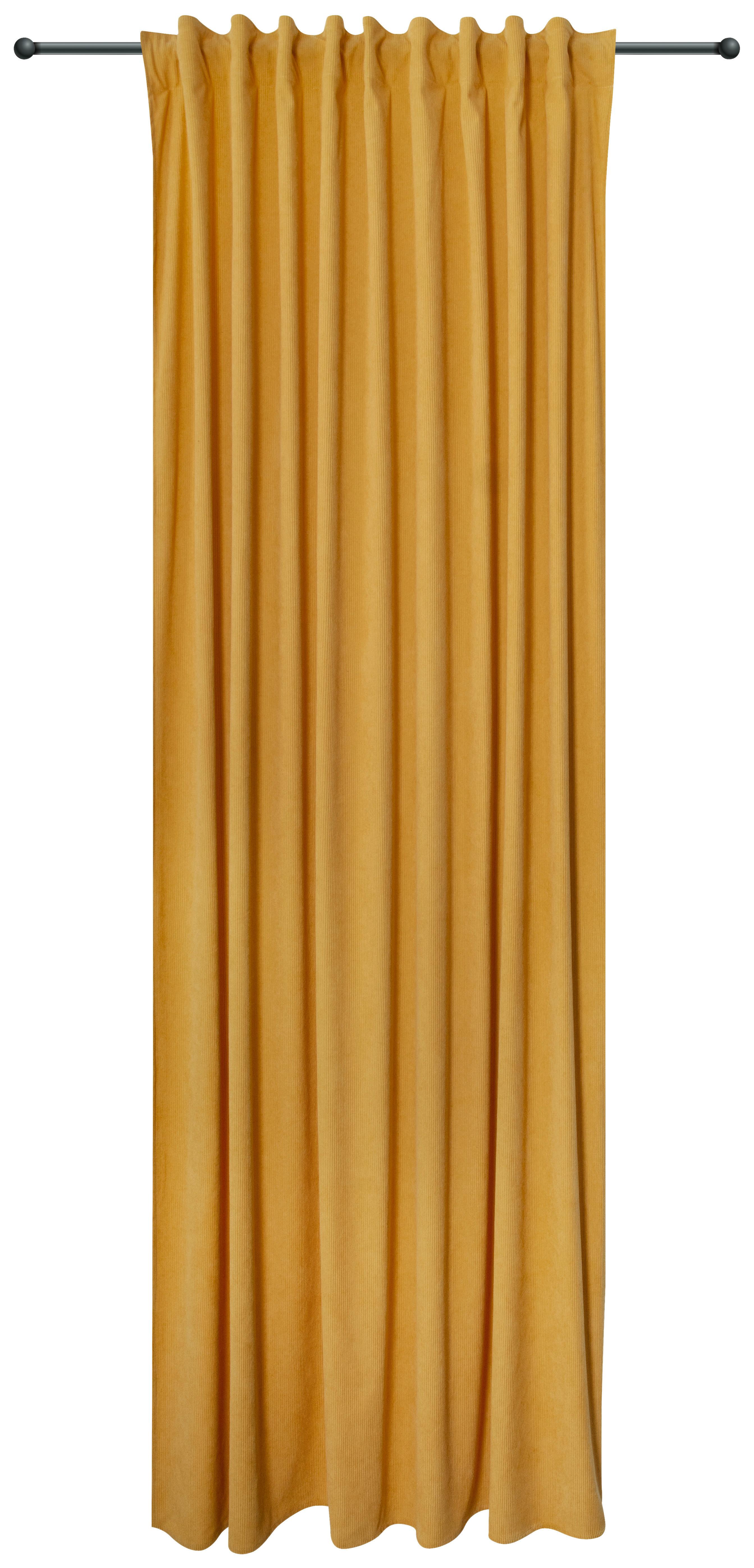 Vorhang mit Multifunktionsband Maren 140x245 cm Honigfarben - Honig, ROMANTIK / LANDHAUS, Textil (140/245cm) - James Wood