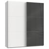 Schwebetürenschrank B: 200 Cm Level 36c Grau/weiß - Weiß/Grau, MODERN, Glas/Holzwerkstoff (200/236/65cm) - MID.YOU