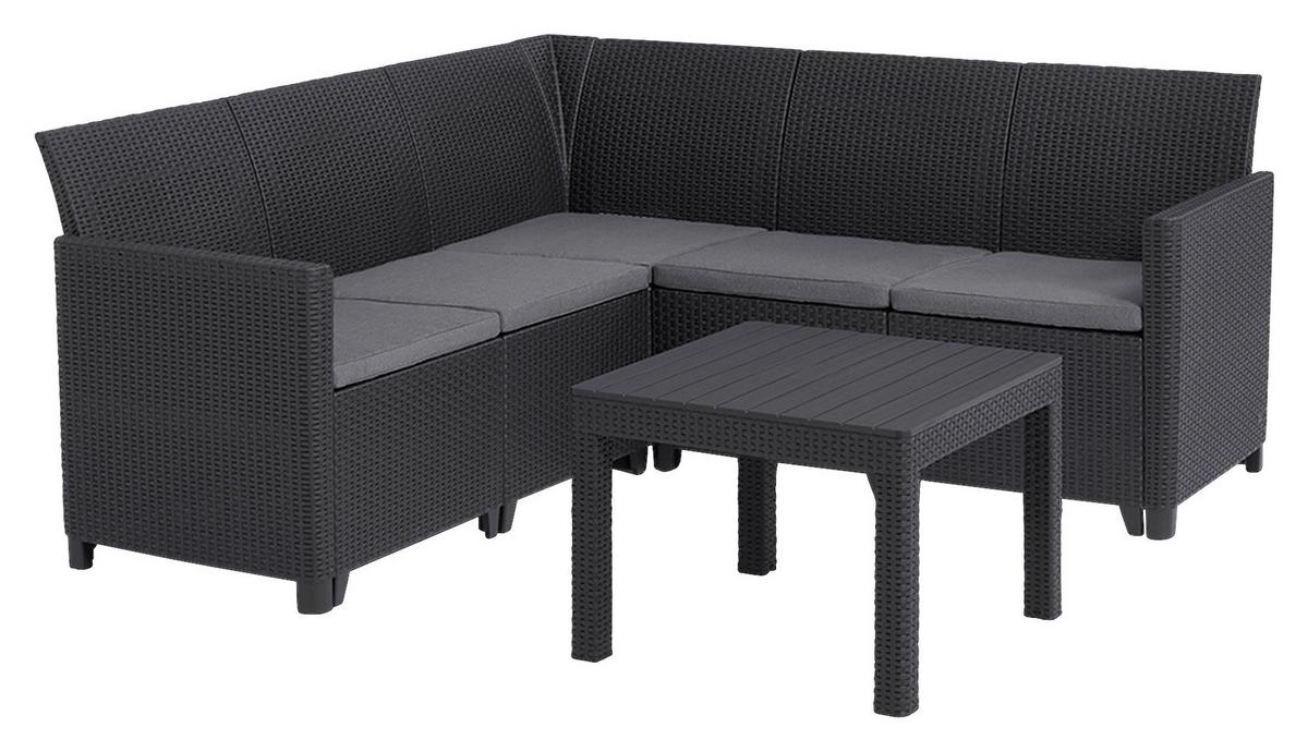 Kerti Sarokgarnitúra Marie - grafitszürke, Basics (74/60/120cm) - Keter