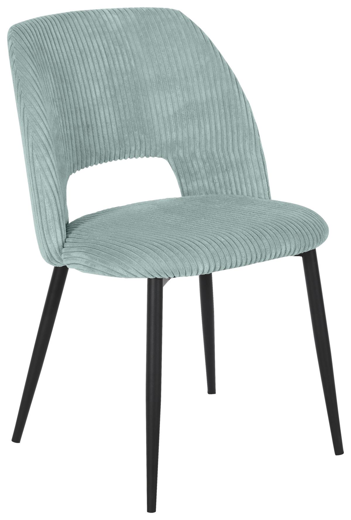 ŽIDLE ZOE - černá/mátově zelená, Lifestyle, kov/textil (51/82/57cm) - Mömax