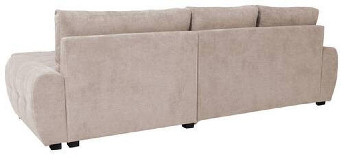 Ecksofa Mit Schlaffunktion Solar Beige 277x175 Cm - Chromfarben/Beige, Design, Textil (277/175cm) - Livetastic