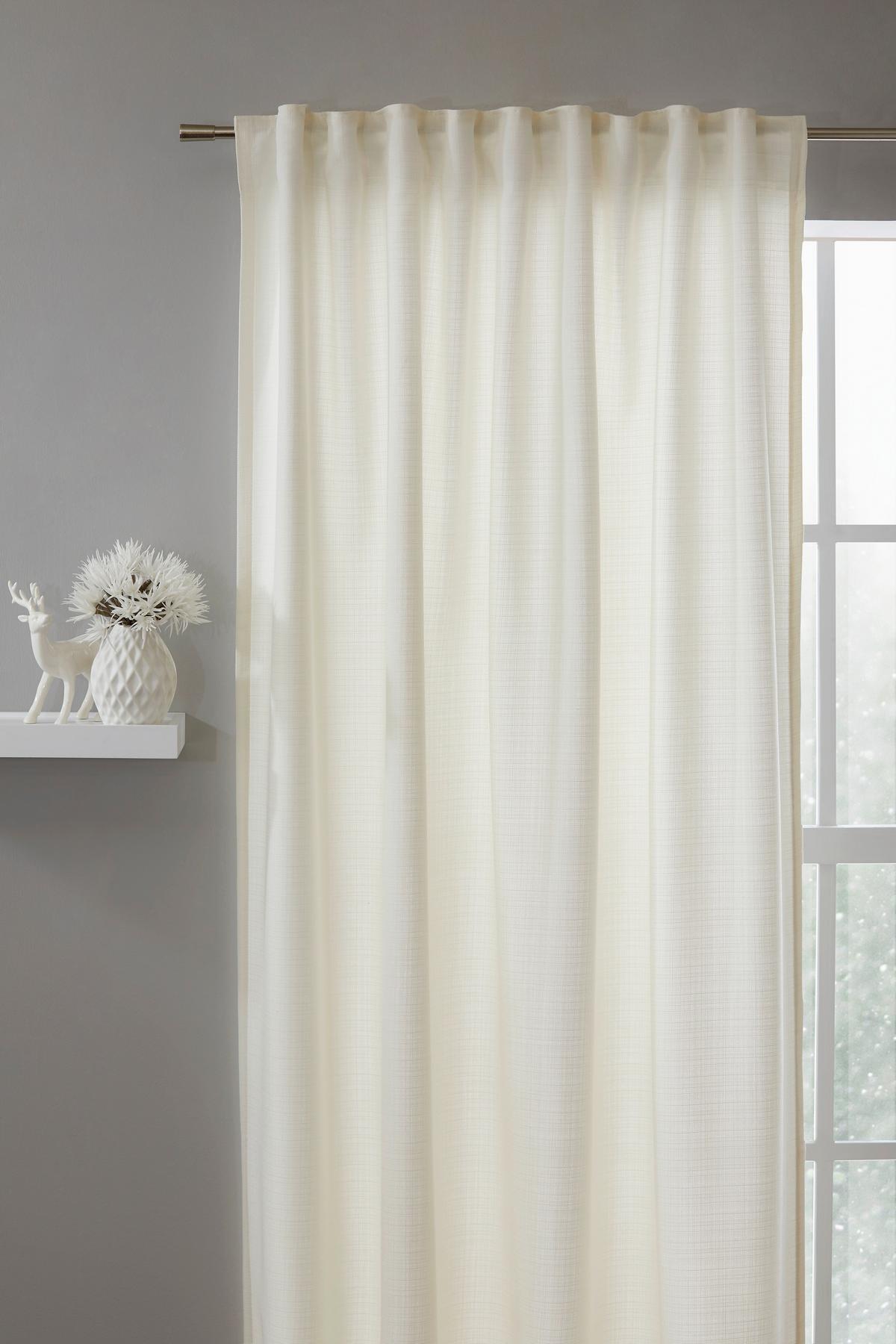 HOTOVÝ ZÁVES Leo, 135/255cm, prírodná - prírodná farba, textil (135/255cm) - Premium Living