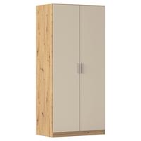 Kleiderschrank Celle Matt Champagner B: 91 Cm - Champagner/Eiche Artisan, Trend, Holzwerkstoff (91/197/54cm)