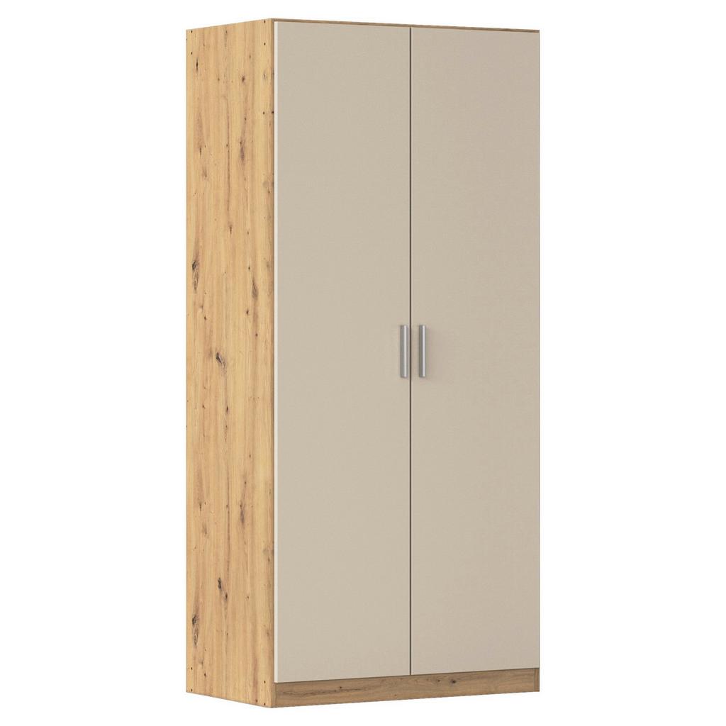 Drehtürenschrank 91 cm Celle, Champagner/Eiche