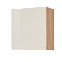 Küchenoberschrank Cardiff 50cm Creme/eiche Dekor 1 Drehtür - Creme/Sonoma Eiche, Basics, Holzwerkstoff (50/57/34cm) - Held