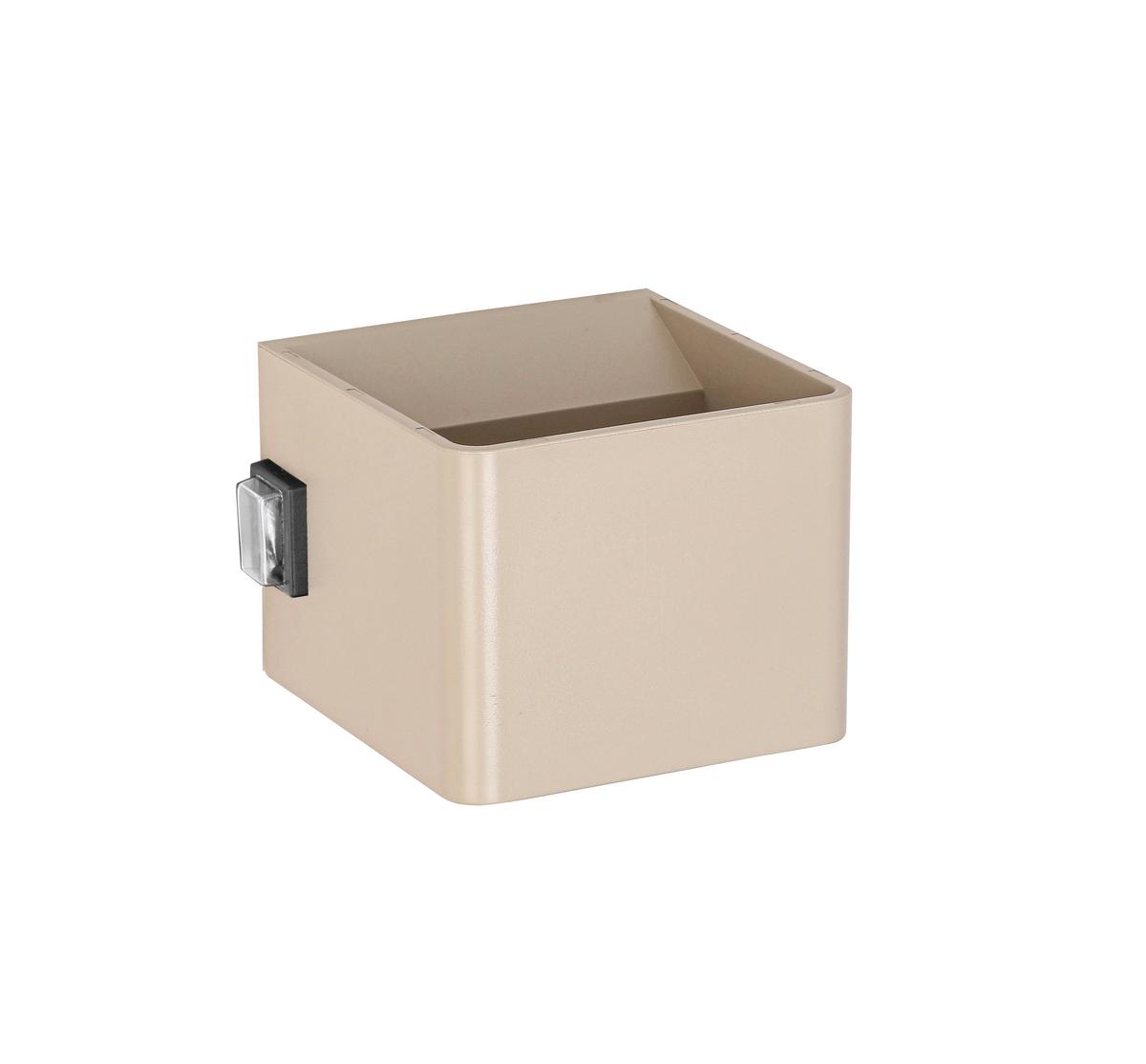 NÁSTĚNNÉ SVÍTIDLO NA BATERIE HERO2 - pískové barvy, Moderní, kov/plast (10,28/10,1/8,05cm) - Mömax