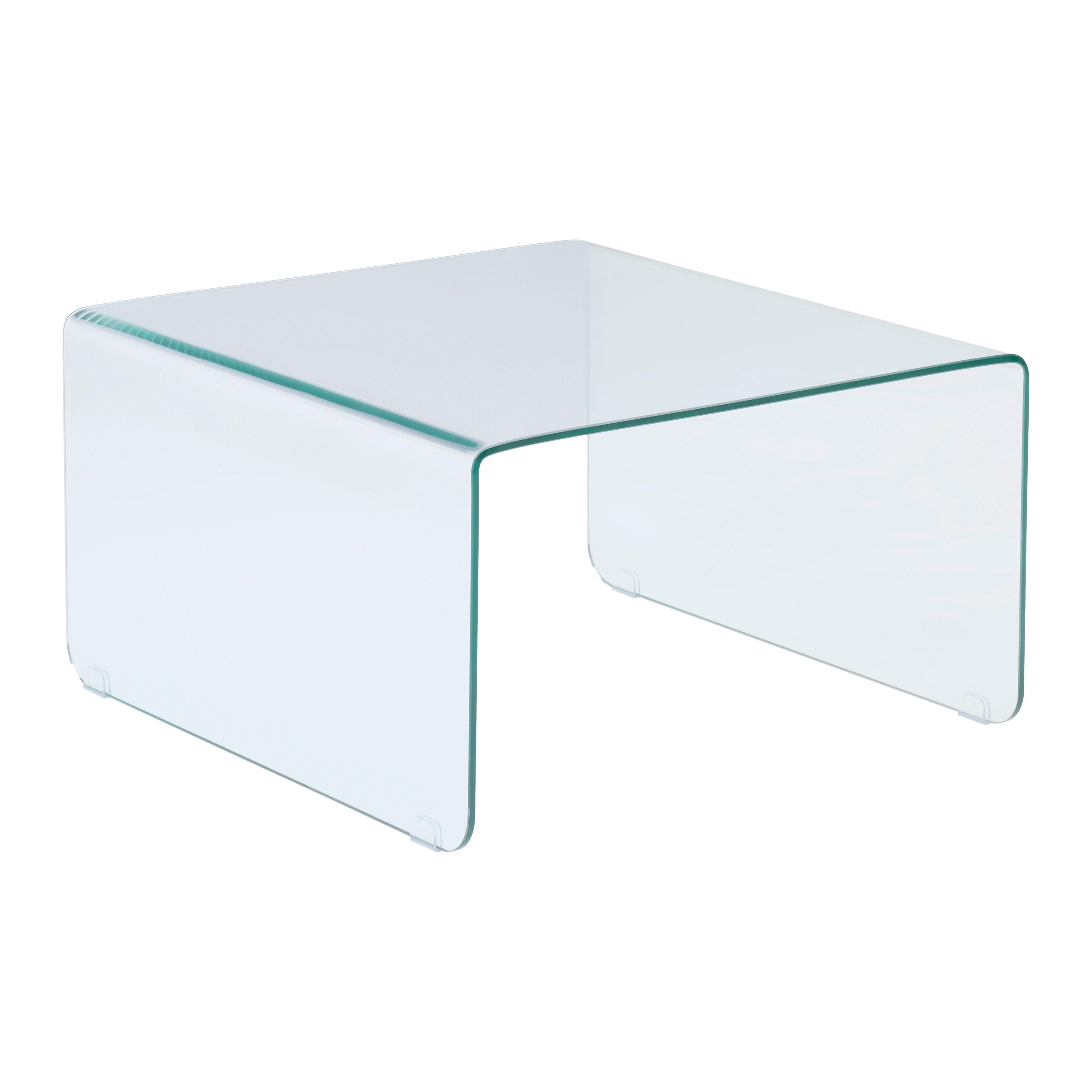 KONFERENČNÝ STOLÍK WING - číra, Modern, sklo (70/40/70cm) - Mömax